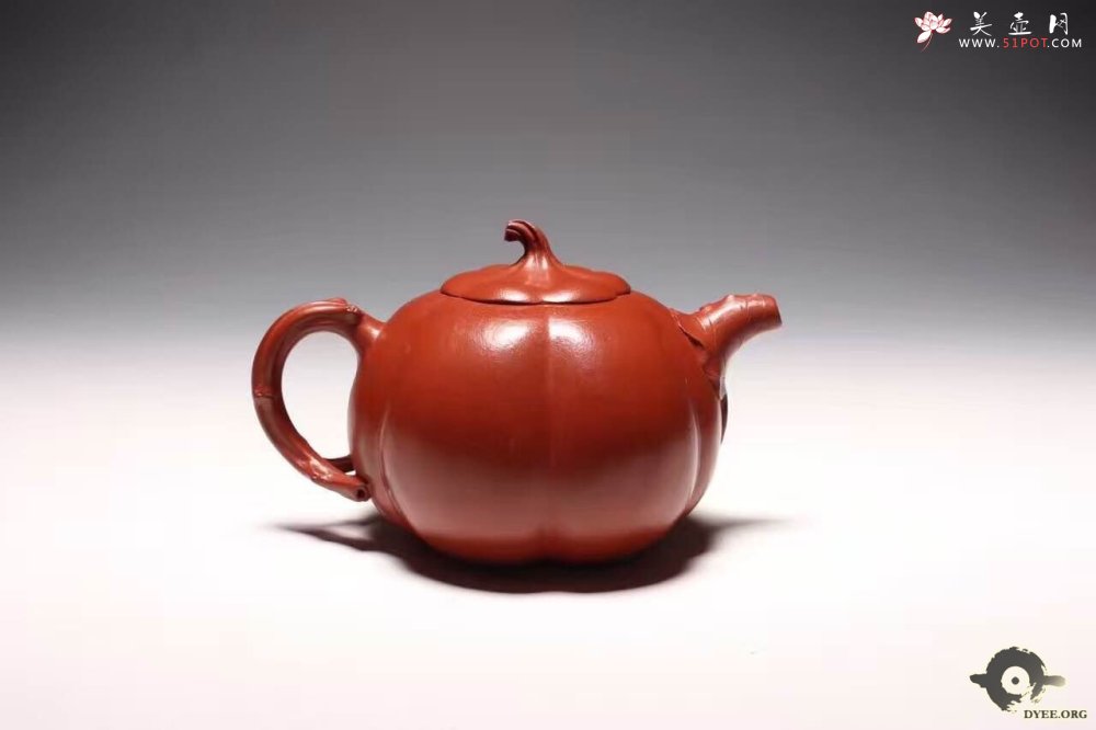 紫砂壶图片：大红袍朱泥南瓜欣赏 - 美壶网