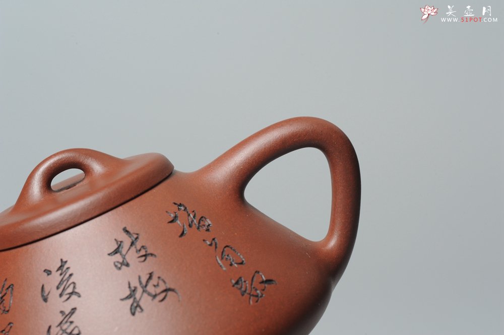 紫砂壶图片：袁冠定文气装饰 全手工子冶石瓢 - 美壶网