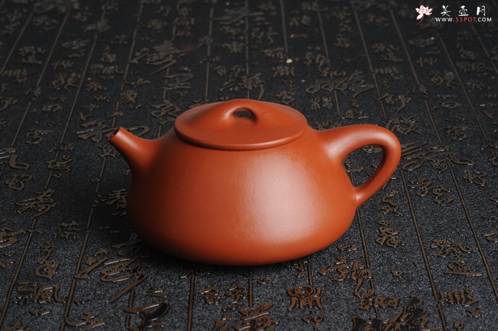 紫砂壶图片：百分百全手工优质朱泥石瓢壶 - 美壶网