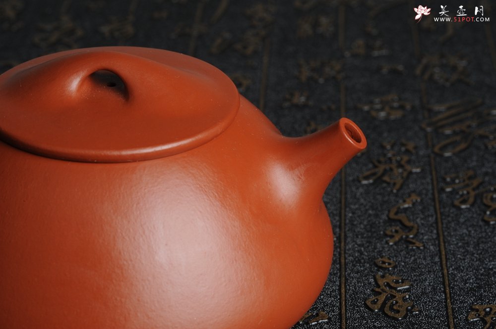 紫砂壶图片：百分百全手工优质朱泥石瓢壶 - 美壶网
