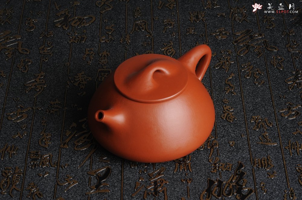 紫砂壶图片：百分百全手工优质朱泥石瓢壶 - 美壶网