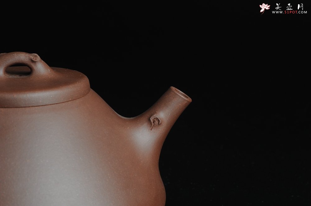 紫砂壶图片：难得老拼紫 全手春华秋实-子冶石瓢 逼真生动 - 美壶网