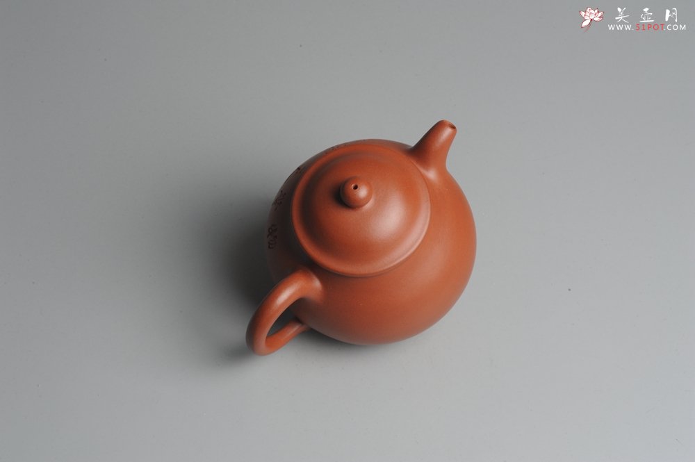 紫砂壶图片：全手工小红泥端庄秀美潘壶 - 美壶网