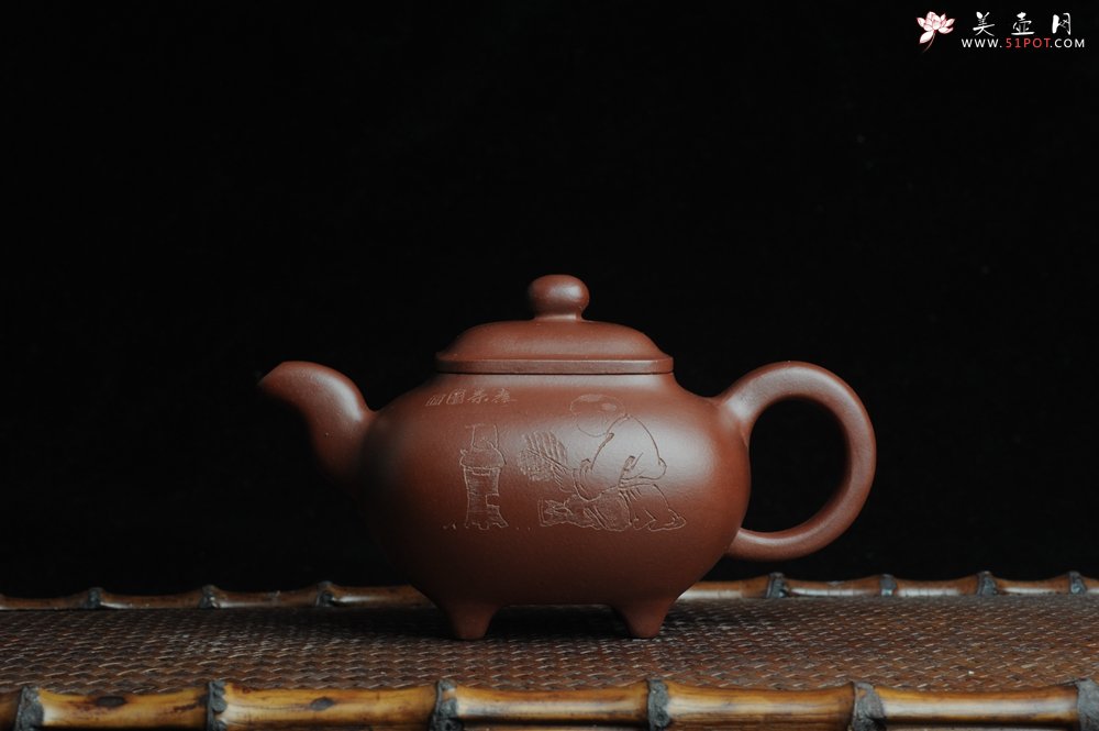 紫砂壶图片：美壶特惠 养神煮茶图传炉壶  - 美壶网