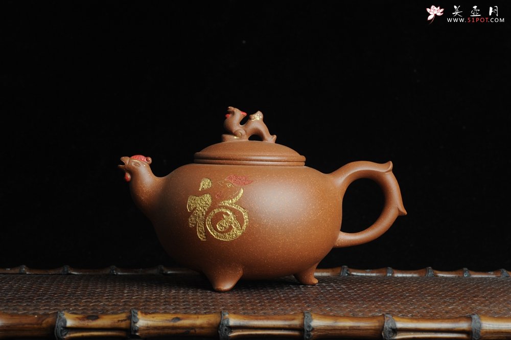 紫砂壶图片：美壶特惠 金鸡纳福 寓意吉祥富贵 - 美壶网