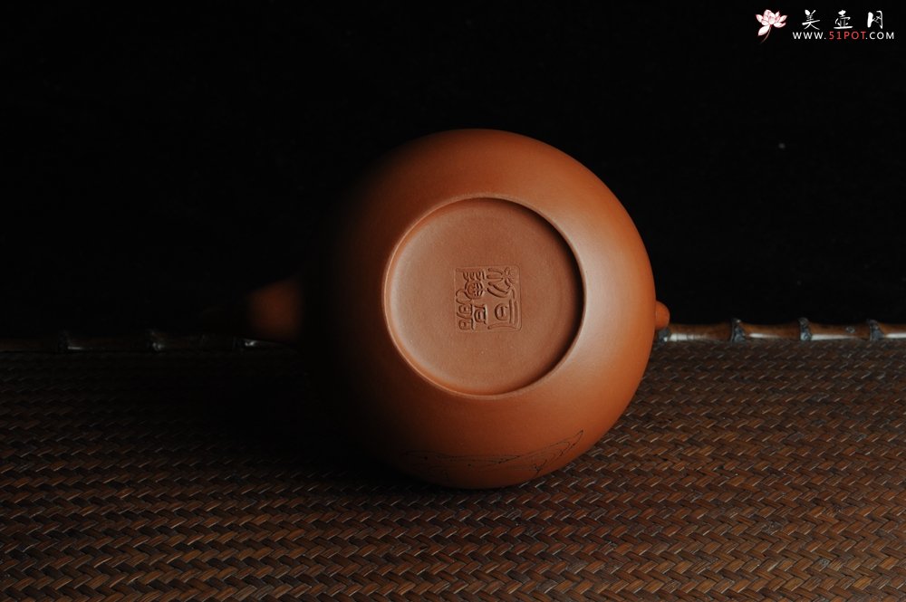 紫砂壶图片：全手工精品小红泥也是朱泥旭茂提梁 文气十足 - 美壶网