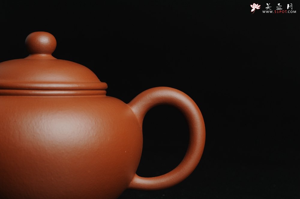 紫砂壶图片：小煤窑朱泥 全手工水平壶 端庄文气 - 美壶网