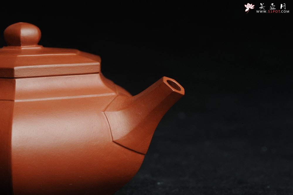 紫砂壶图片：用心之作 优质朱泥全手工大彬六方 工料超好 - 美壶网