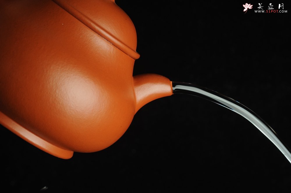 紫砂壶图片：优质赵庄朱泥 全手工潘壶 端庄秀雅 - 美壶网