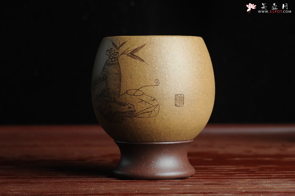 紫砂壶图片：精品紫砂杯 私人定制 紫泥粉段泥 清供文气 手感特扎实 茶人醉爱 每个都不一样 - 美壶网