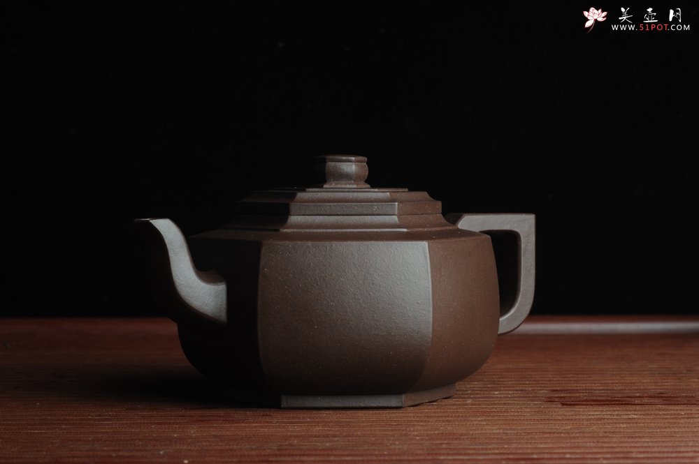 紫砂壶图片：美壶特惠 精致全手工六方雪华 泥料超好 - 美壶网