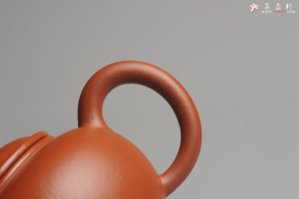 紫砂壶图片：小煤窑朱泥 全手工水平壶 端庄秀雅 - 美壶网