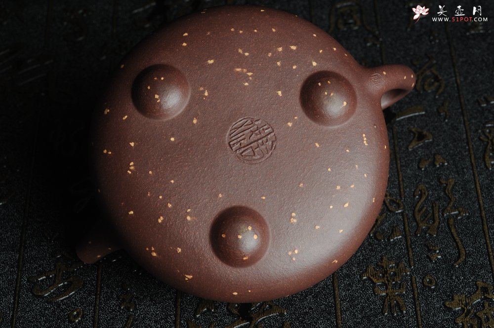 紫砂壶图片：实力派工艺师全手工铺砂平盖小石瓢 泥料优秀 实物更漂亮 - 美壶网