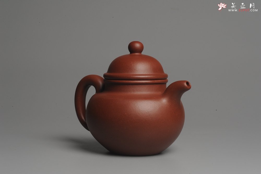 紫砂壶图片：油润底曹青 全手工寿珍掇球 深得老味 做工超好 - 美壶网
