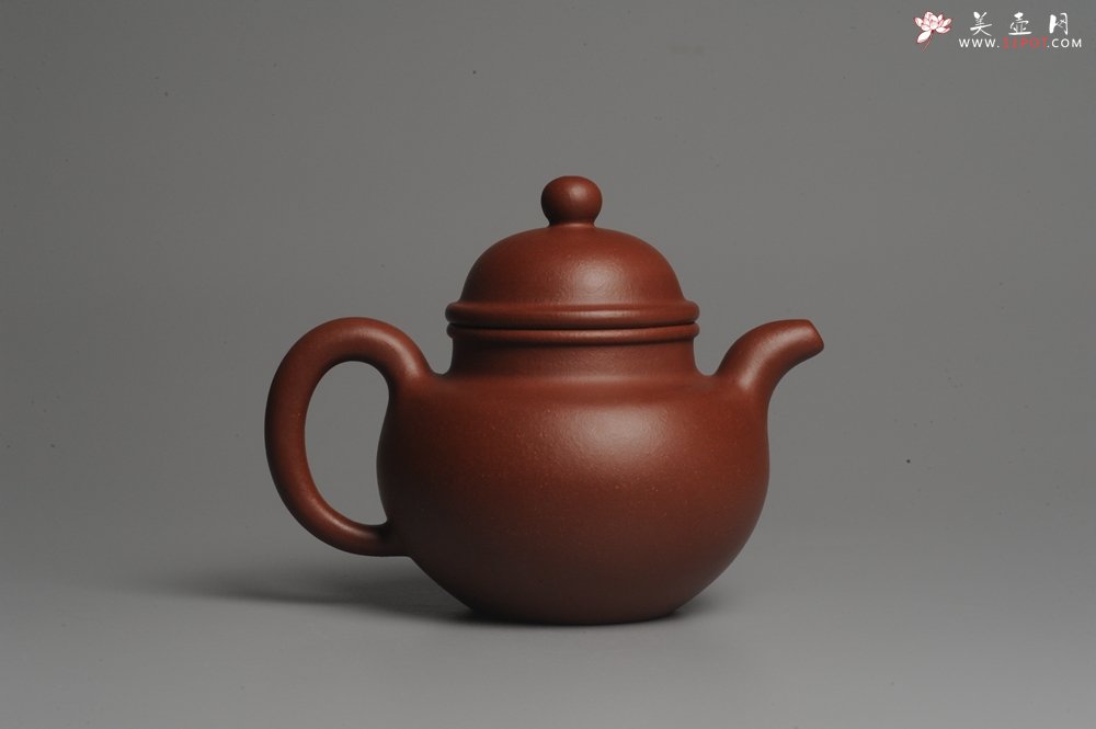 紫砂壶图片：油润底曹青 全手工寿珍掇球 深得老味 做工超好 - 美壶网
