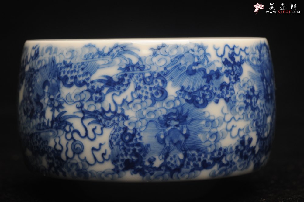 紫砂壶图片：美杯特惠 景德镇主人杯压手杯 釉下彩青花杯 九龙杯 超漂亮 - 美壶网