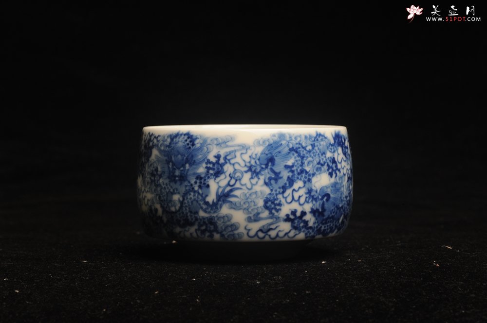 紫砂壶图片：美杯特惠 景德镇主人杯压手杯 釉下彩青花杯 九龙杯 超漂亮 - 美壶网