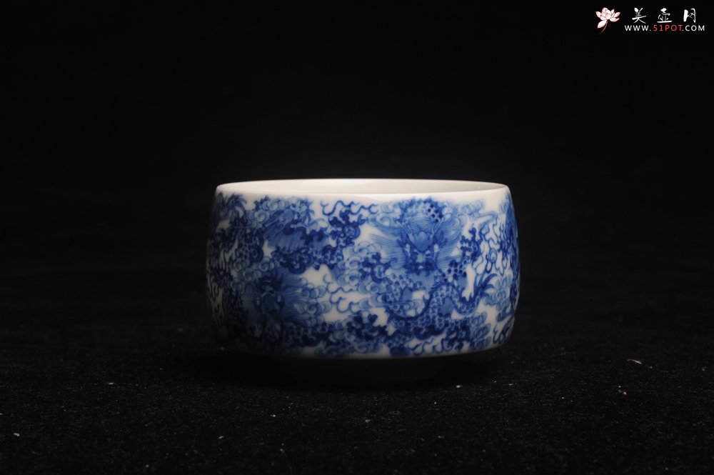 紫砂壶图片：美杯特惠 景德镇主人杯压手杯 釉下彩青花杯 九龙杯 超漂亮 - 美壶网