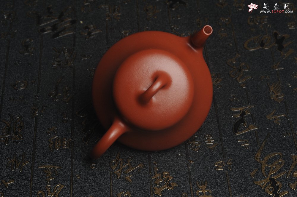 紫砂壶图片：超好小煤窑朱泥 全手工汉棠石瓢壶 端庄秀雅 - 美壶网