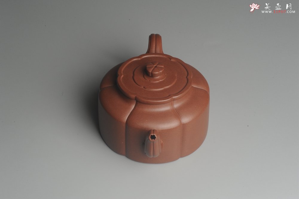 紫砂壶图片：实力派张海艳手工压制成型精工梅花周盘壶 气势磅礴 - 美壶网