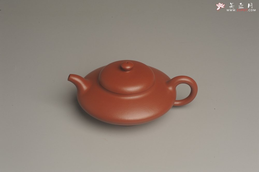 紫砂壶图片：小煤窑朱泥精致全手工小合欢壶 茶人醉爱 - 美壶网