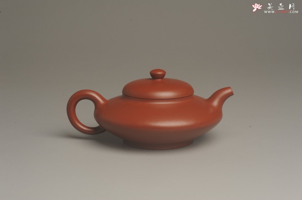 紫砂壶图片：小煤窑朱泥精致全手工小合欢壶 茶人醉爱 - 美壶网