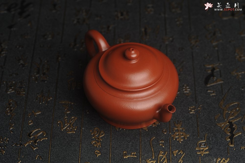 紫砂壶图片：正宗小煤窑朱泥 全手工宫灯壶 隽秀文气 茶人醉爱 - 美壶网