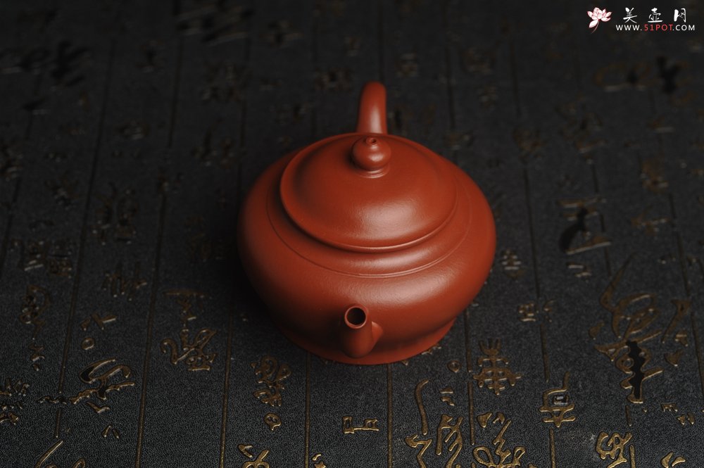 紫砂壶图片：正宗小煤窑朱泥 全手工宫灯壶 隽秀文气 茶人醉爱 - 美壶网