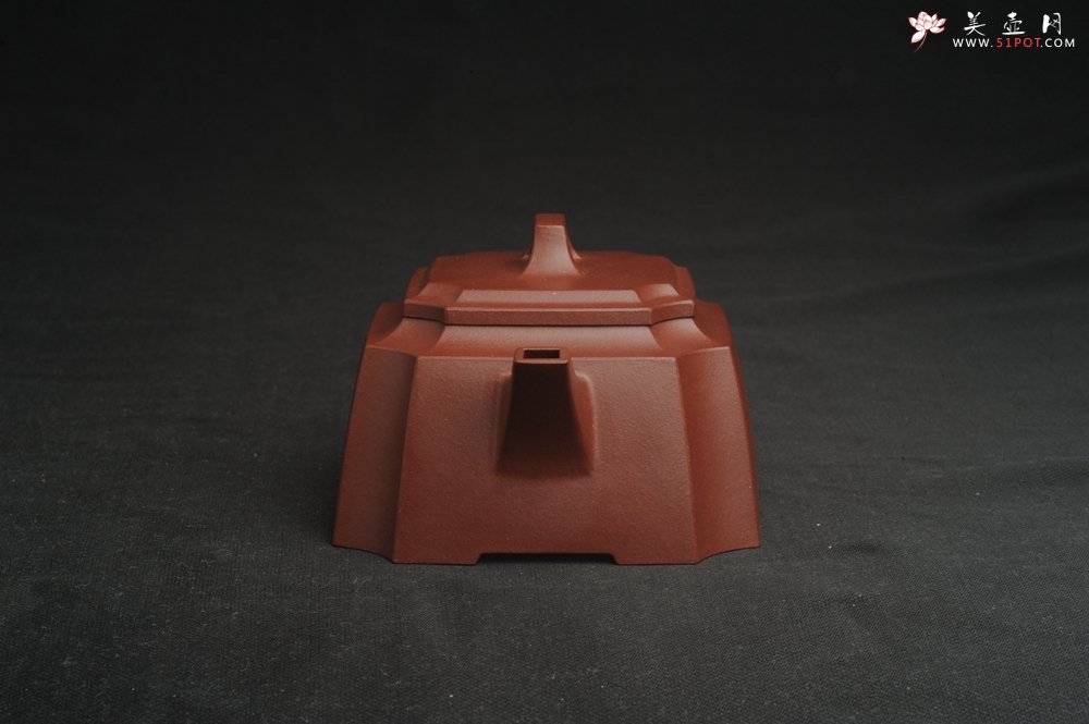 紫砂壶图片：,美壶特惠 全手工优质紫红泥精致抽角八方 特文气 - 美壶网