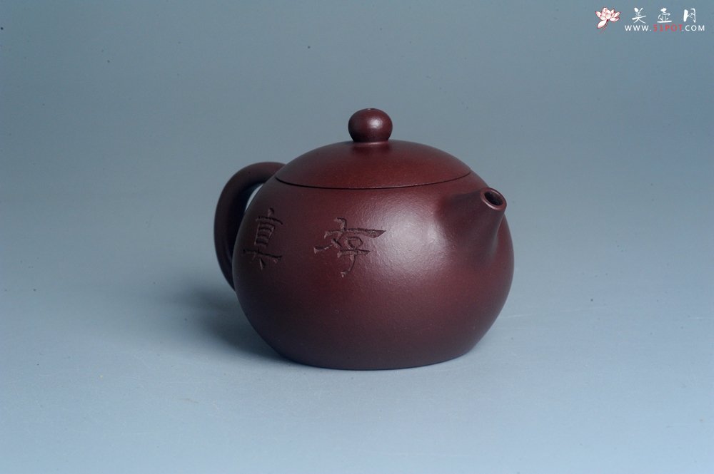 紫砂壶图片：实力派工艺师周斌优质底槽青全手工精工西施茶壶 实力名家刘伟涛装饰 有钱真好 - 美壶网