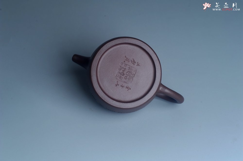 紫砂壶图片：实力派工艺师文砂苑堂主周斌 优质底槽青全手工精工秦权壶 秋果飘香庆丰收 满月增辉逢双喜 - 美壶网