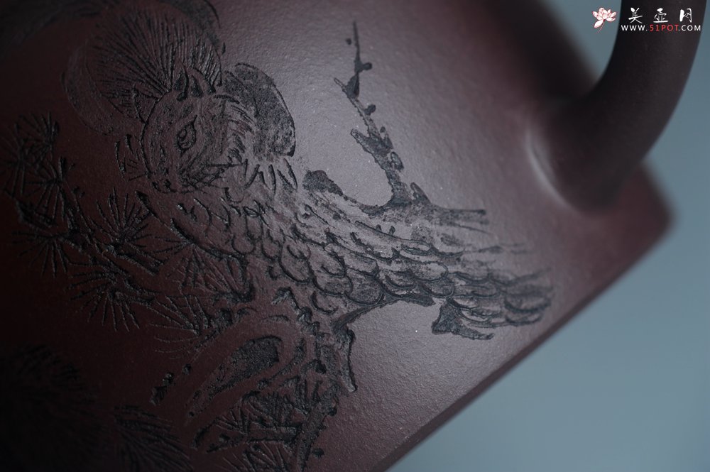 紫砂壶图片：实力派工艺师文砂苑堂主周斌 优质底槽青全手工精工秦权壶 秋果飘香庆丰收 满月增辉逢双喜 - 美壶网