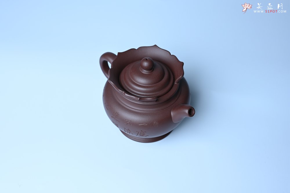 紫砂壶图片：实力派工艺师周斌 老紫泥精工僧帽壶 - 美壶网