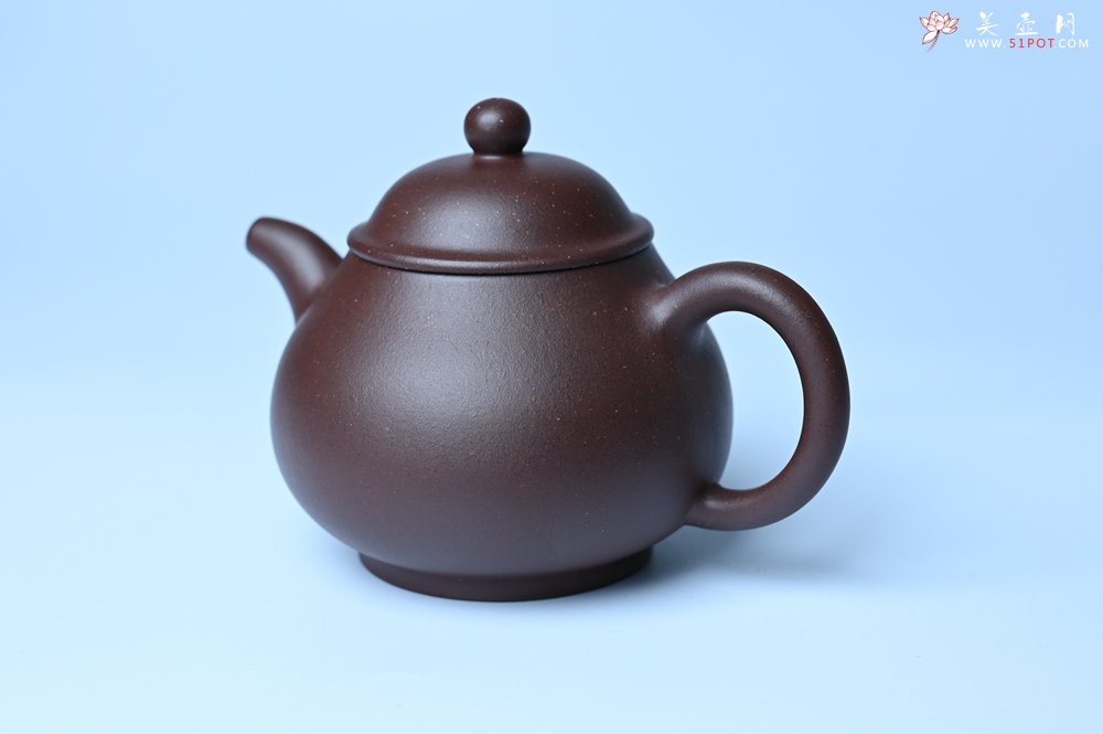 紫砂壶图片：美壶特惠 潜力股王老师 全手工刹凹成型单片拍打老紫泥潘壶 - 美壶网