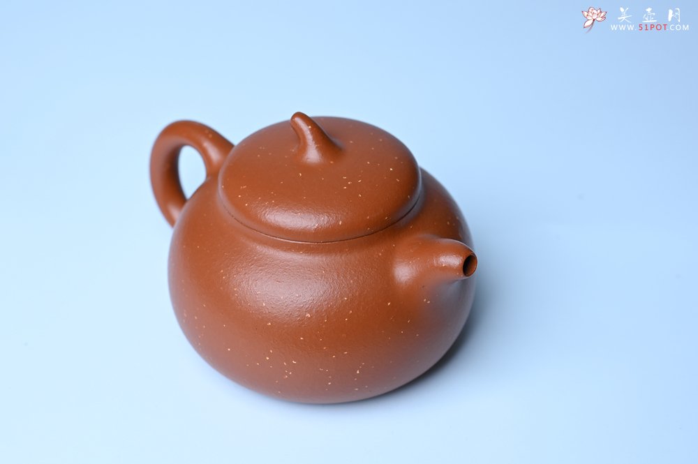 紫砂壶图片：美壶特惠 特好红泥桂花砂茄段壶 茶人醉爱 - 美壶网