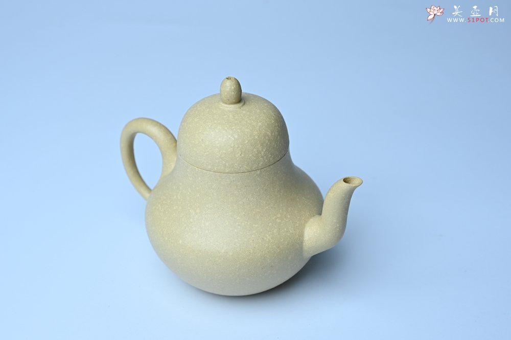 紫砂壶图片：美壶特惠 纯净本绿梨形壶 茶人醉爱 - 美壶网