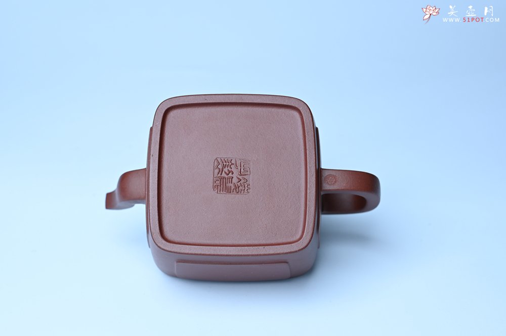 紫砂壶图片：美壶特惠 全手工优质紫红泥精致四方菱花壶 特文气 - 美壶网