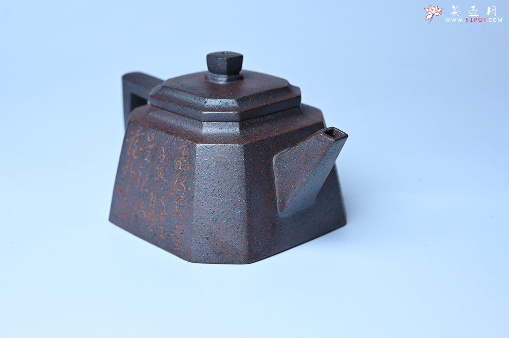 紫砂壶图片：美壶特惠 柴烧八方紫砂壶 茶人醉爱 - 美壶网