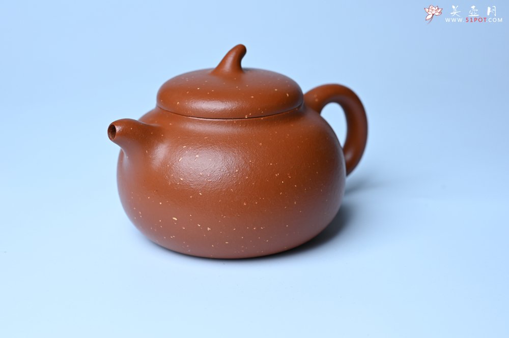 紫砂壶图片：美壶特惠 特好红泥桂花砂茄段壶 茶人醉爱 - 美壶网