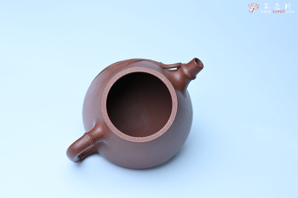 紫砂壶图片：美壶特惠 优质紫泥竹叶高石瓢壶 茶人醉爱 - 美壶网