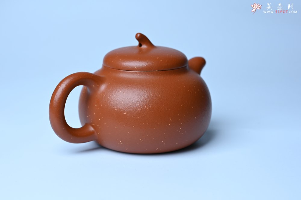 紫砂壶图片：美壶特惠 特好红泥桂花砂茄段壶 茶人醉爱 - 美壶网