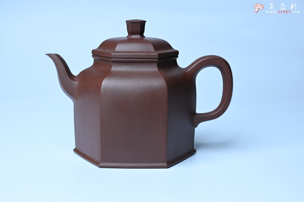 紫砂壶图片：美壶特惠 精致全手工六方金钟 泥料超好 - 美壶网