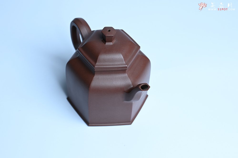 紫砂壶图片：美壶特惠 精致全手工六方金钟 泥料超好 - 美壶网