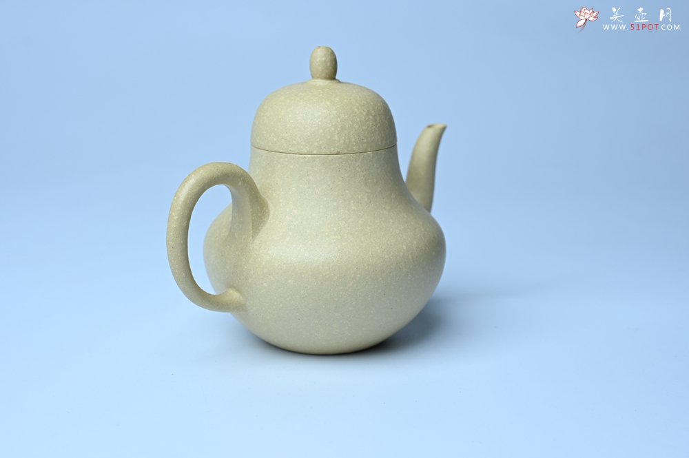 紫砂壶图片：美壶特惠 纯净本绿梨形壶 茶人醉爱 - 美壶网