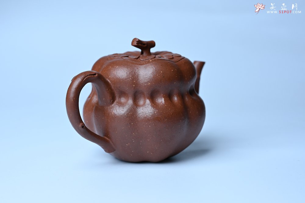 紫砂壶图片：美壶特惠 特好降坡泥 柿柿如意紫砂壶 肌理丰富生动 - 美壶网