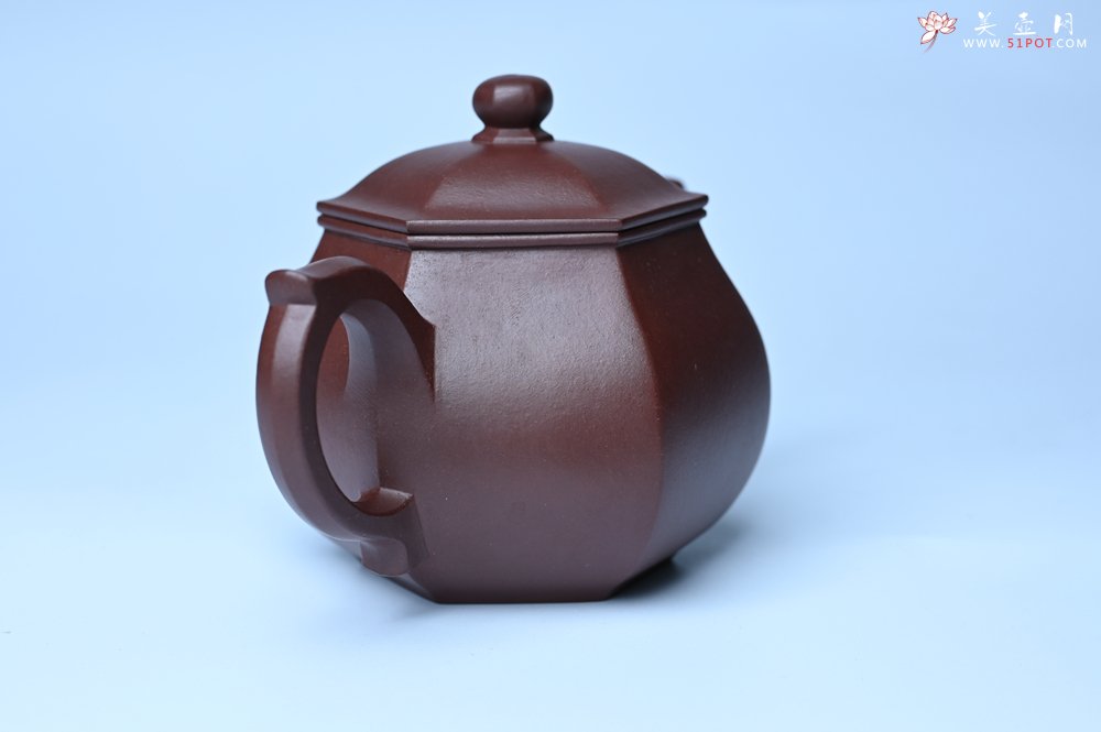 紫砂壶图片：全手工六方高韵 韵味悠长 - 美壶网