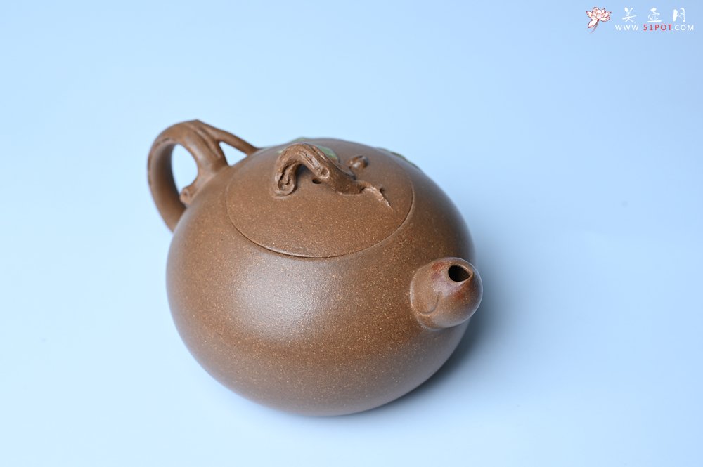 紫砂壶图片：美壶特惠 潜力股董静老师精品老段泥双色寿桃壶 茶人醉爱 - 美壶网