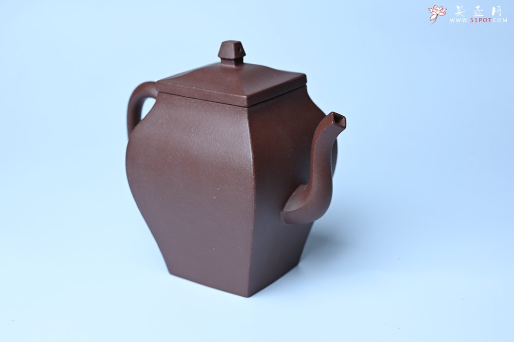 紫砂壶图片：美壶特惠 全手工镶接四方吉金壶 泥料超好 茶人醉爱 - 美壶网