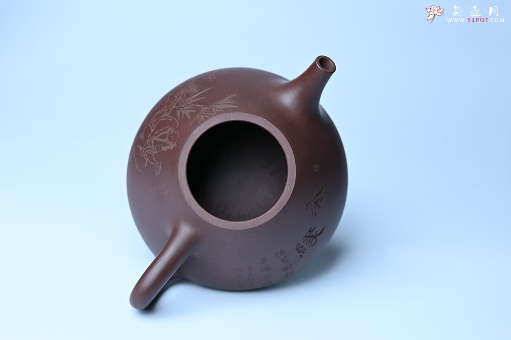 紫砂壶图片：潜力股周小培 特好全手工底槽清子冶石瓢 助工装饰品茶玩壶图 特文气 - 美壶网