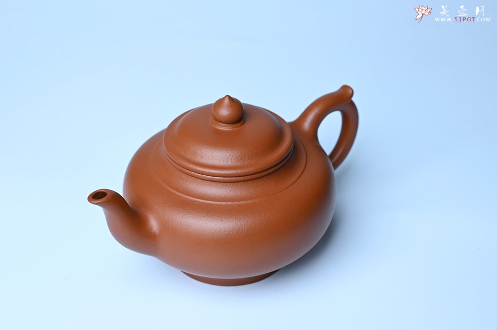 紫砂壶图片：潜力股周小培全手工演绎朱泥笑樱壶 中品难度大 - 美壶网